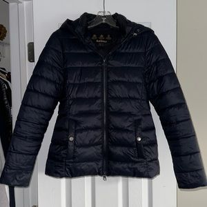 Barbour Black Puffer Jacket with Hood